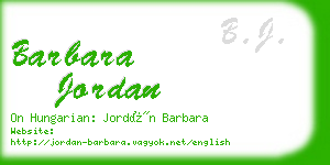 barbara jordan business card